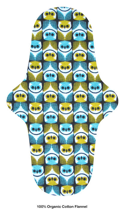 Party pads - medium økologisk - owls