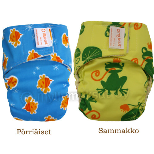 Muksut lommesperrelag frosker m/knapper