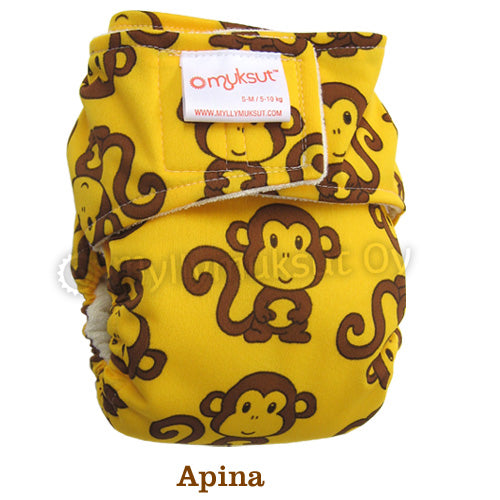 Muksut lommesperrelag aper m/knapper