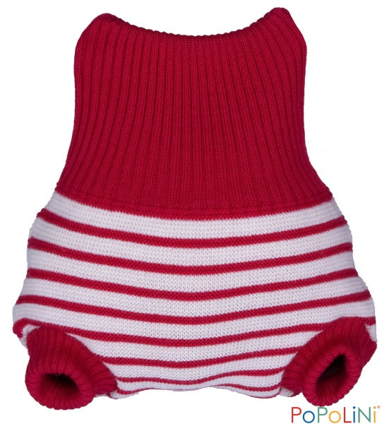 Poplini ullbukser rød/hvit