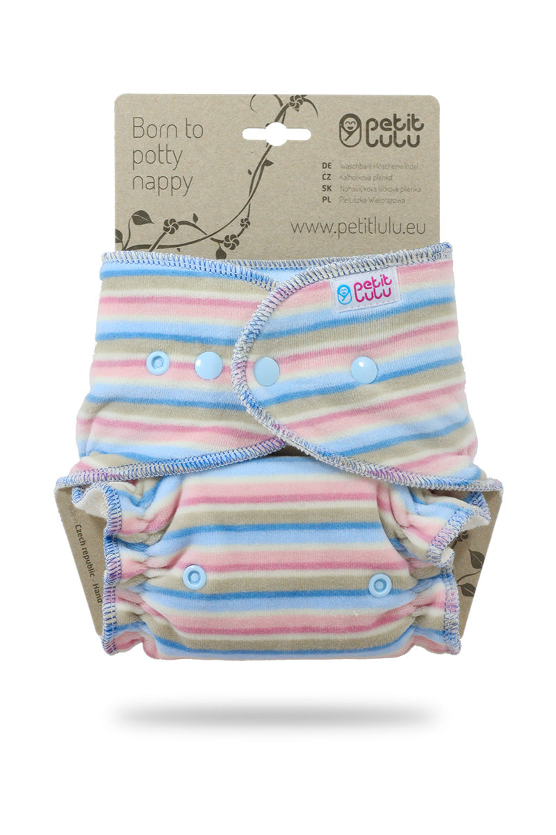 Petit Lulu formsydd - Striper velour m/knapper