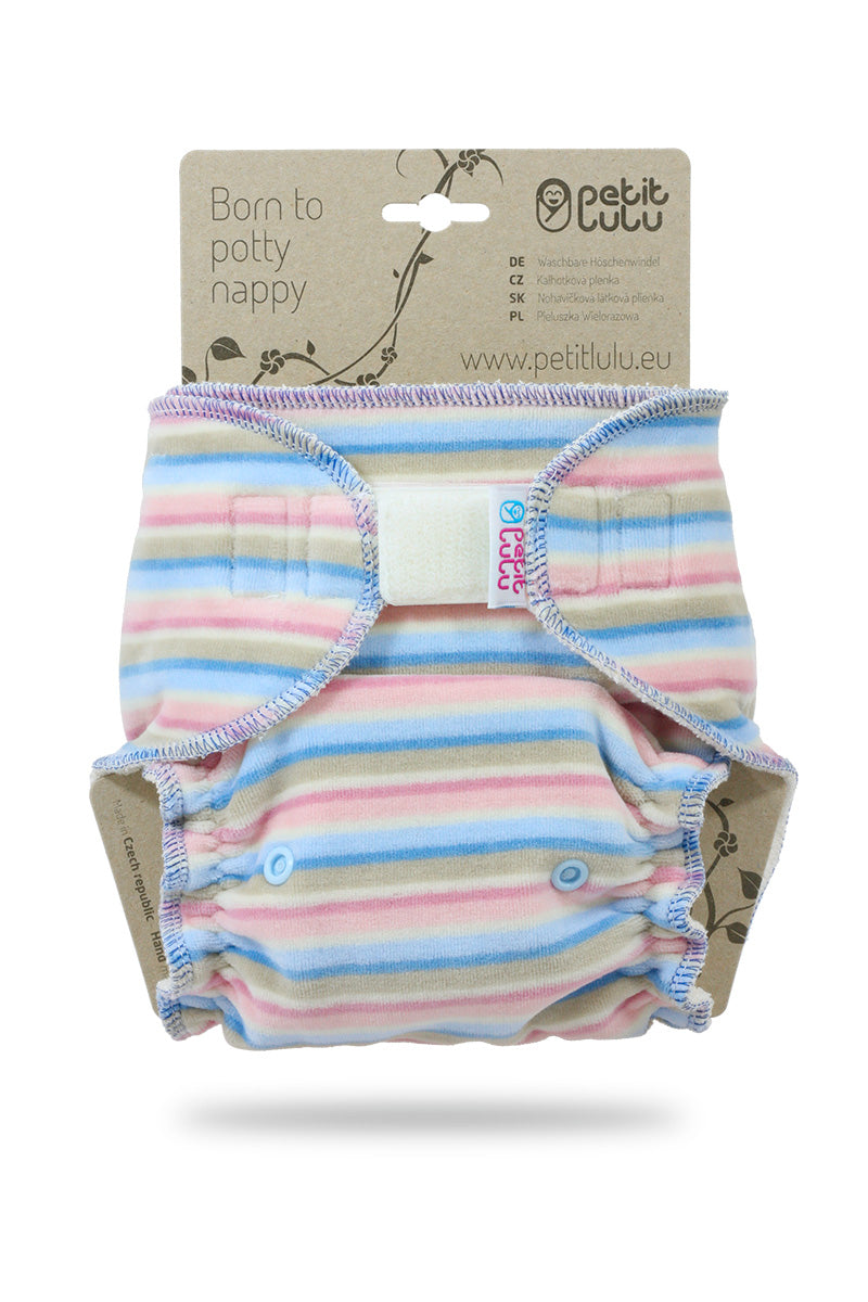 Petit Lulu formsydd - Striper velour m/borrelås