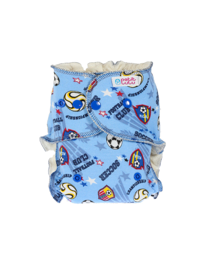 Petit Lulu formsydd - Blue football m/knapper
