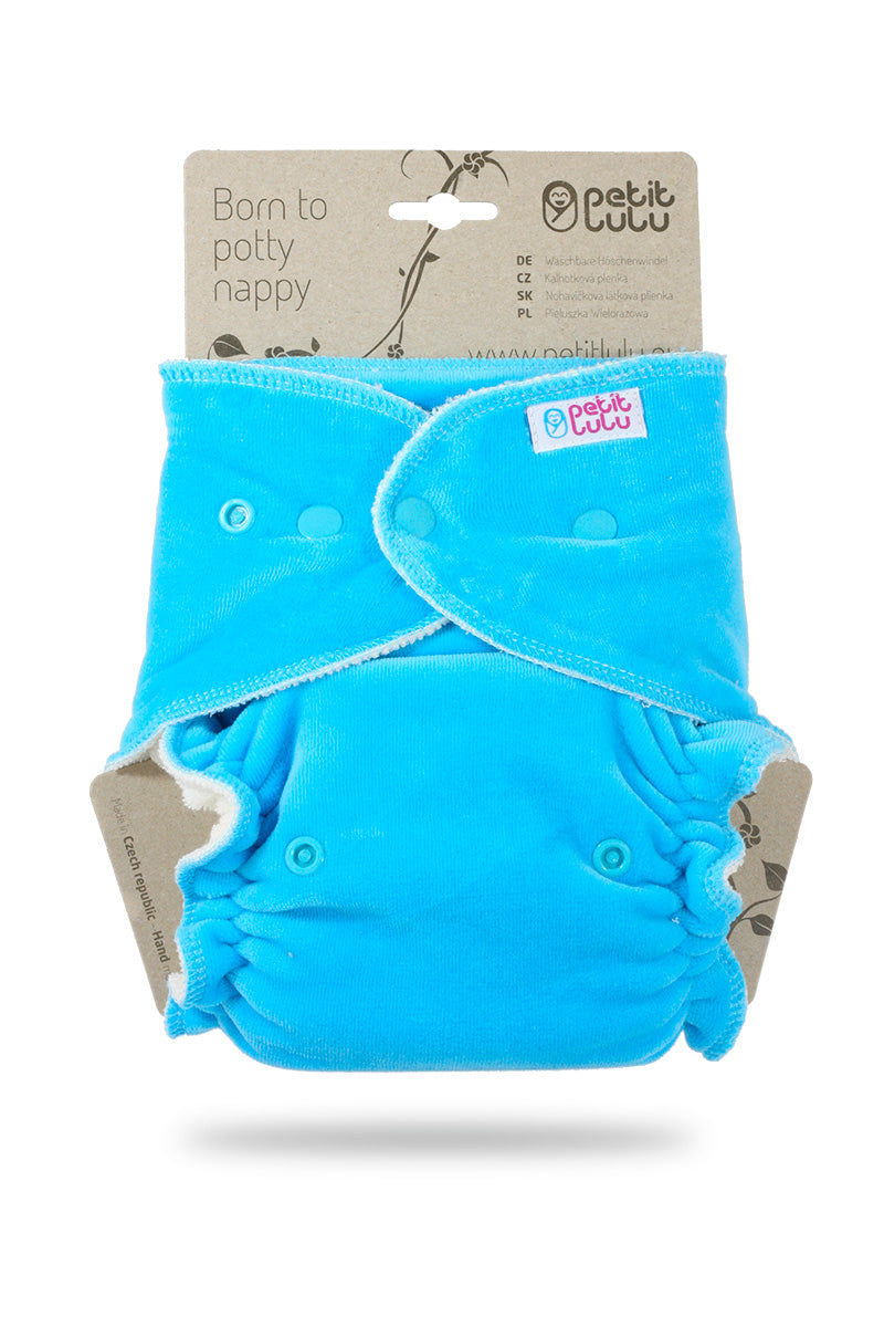 Petit Lulu - maxi - Turkis velour m/knapper