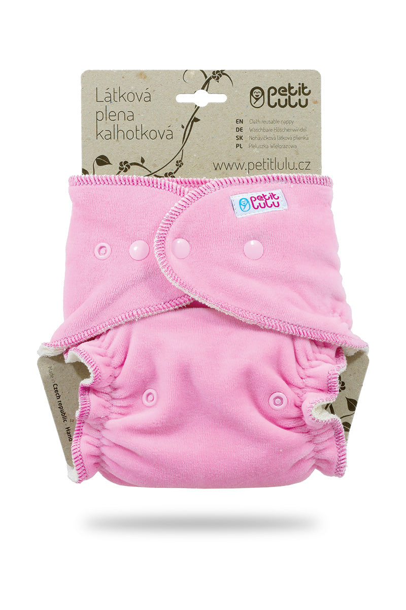 Petit Lulu - maxi - rosa velour m/knapper