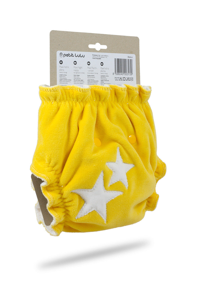 Petit Lulu - maxi - gul velour m/knapper