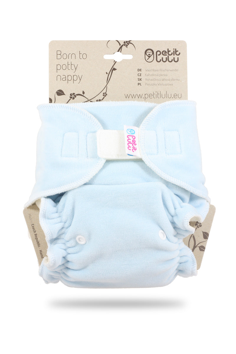 Petit Lulu - maxi - lyseblå velour m/borrelås