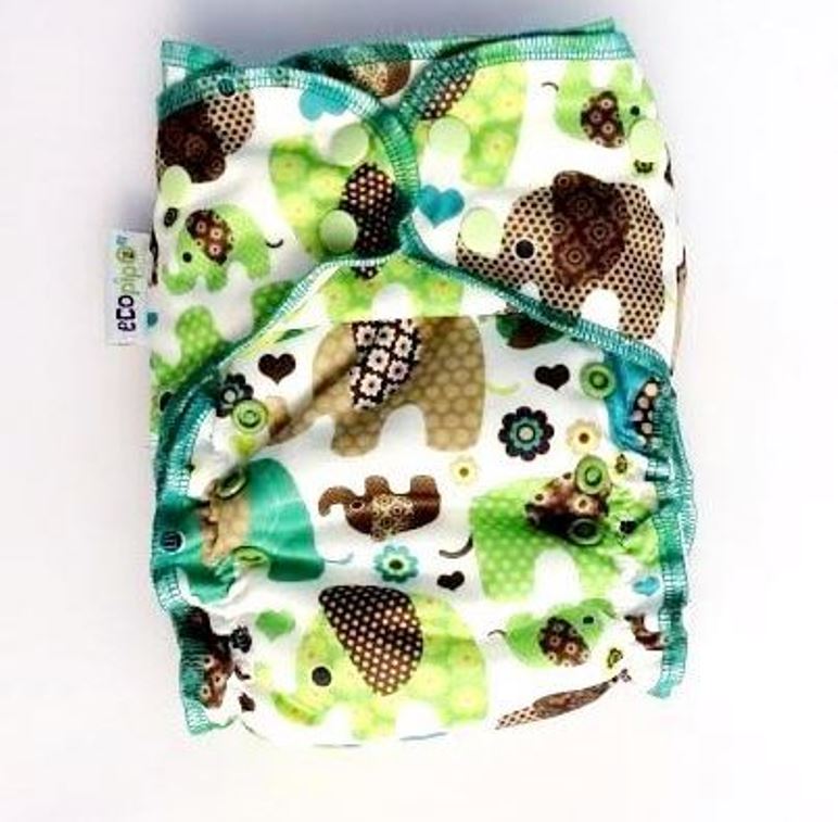 Ecopipo aio - green elephants m/knapper