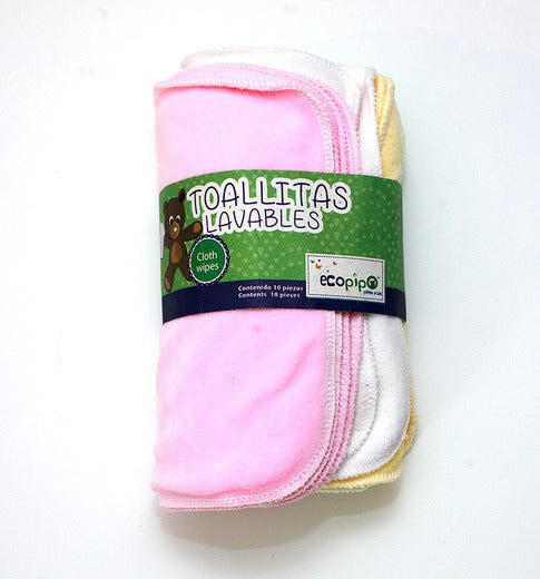 Ecopipo vaskekluter - Pastell m/rosa