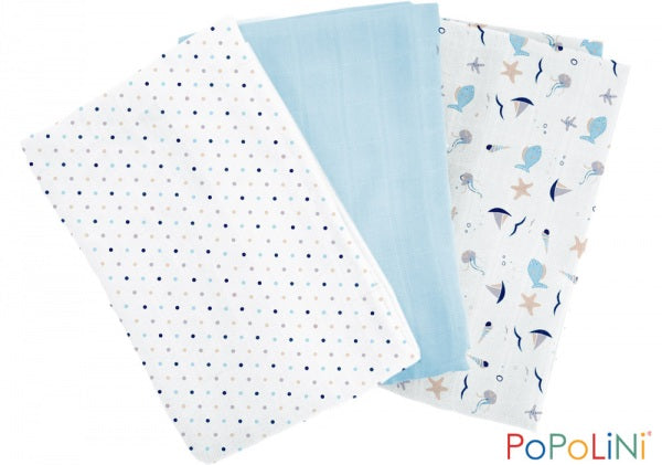 Popolini brettebleier 3 pk - flere mønster