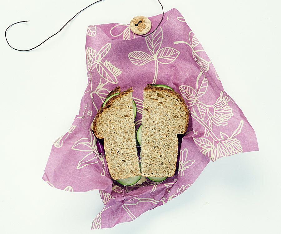 Bees wrap - Sandwich wrap - Clover print