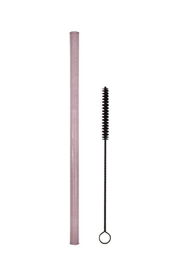 Simply Straws - Pink 8" m/børste