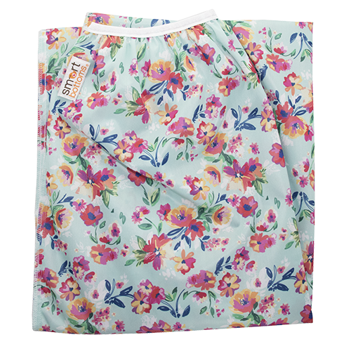Smartbottoms Pail liner - Aqua Floral