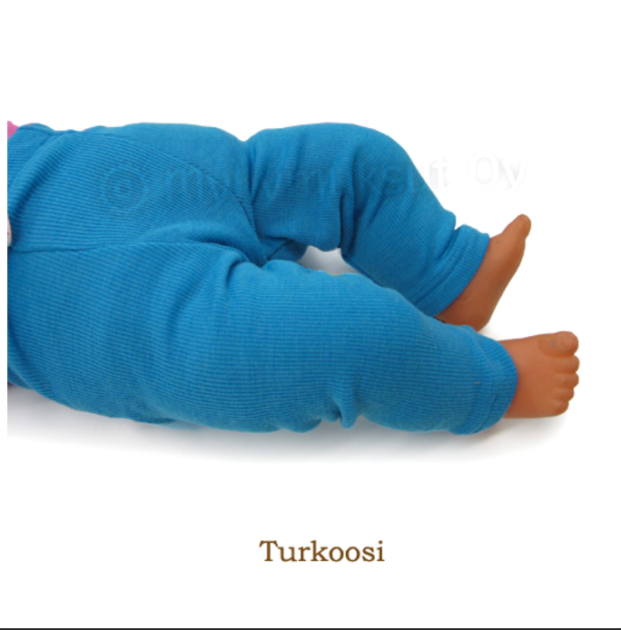 Muksut merino ullbukser Longies - Turkis