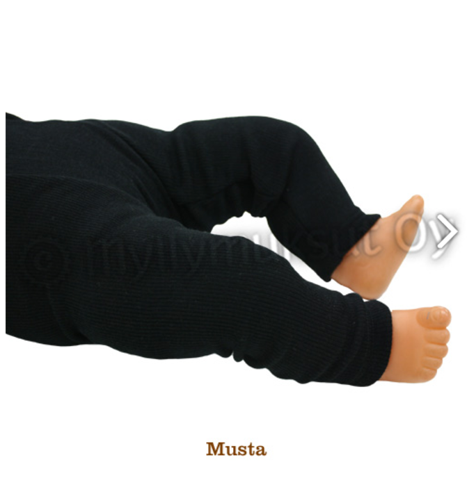 Muksut merino ullbukser Longies - Svart