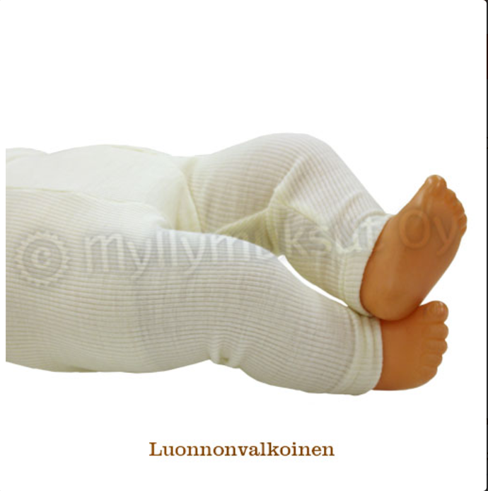 Muksut merino ullbukser Longies - Hvit