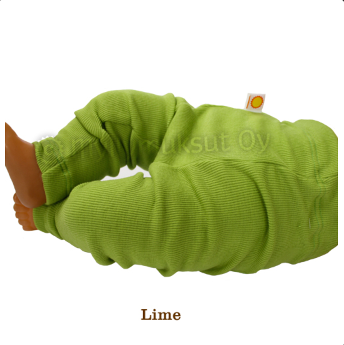 Muksut merino ullbukser Longies - Lime