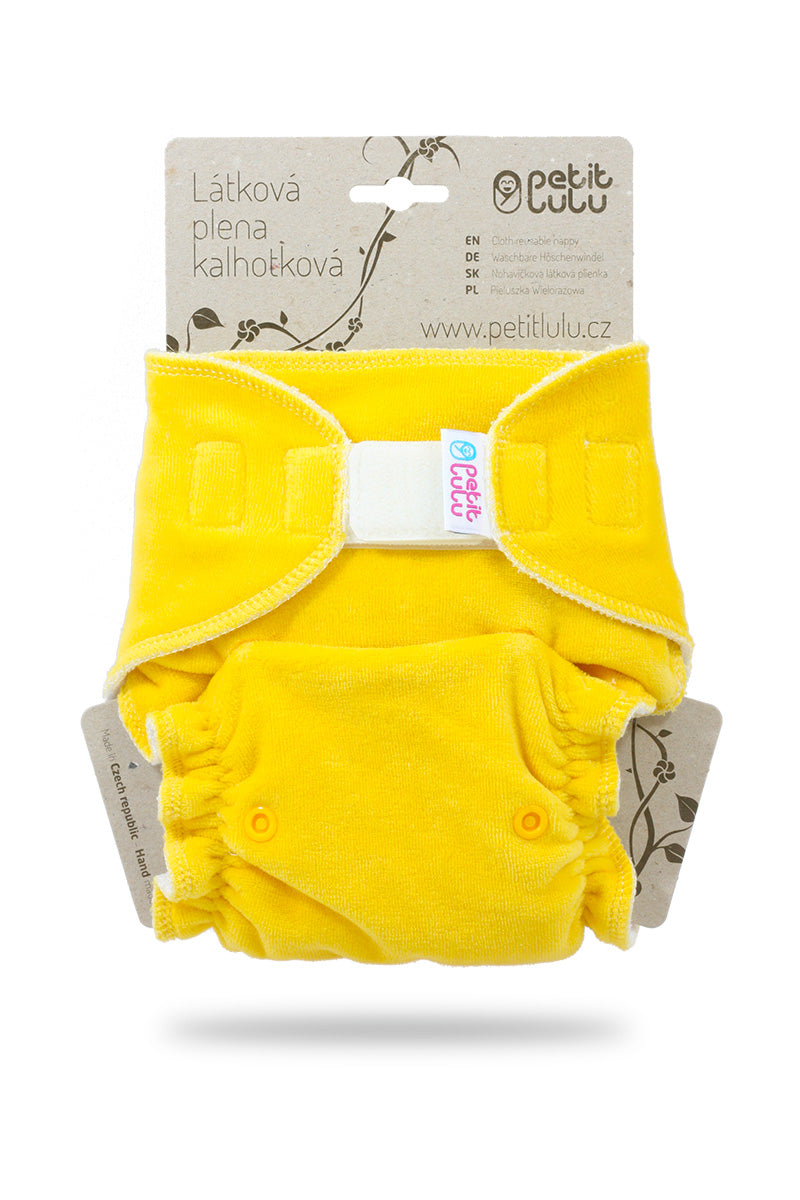 Petit Lulu - maxi - Gul velour m/borrelås