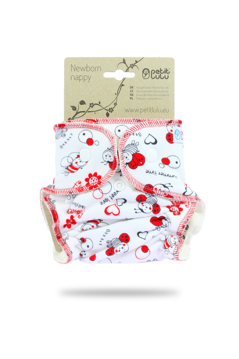 Petit Lulu Newborn - Ladybirds on White