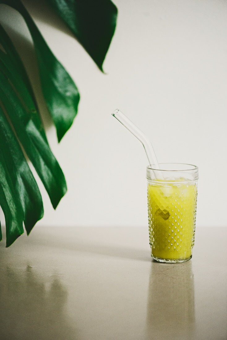 Stream straws - Bent set - sugerør i herdet glass