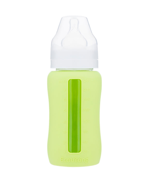 Ecoviking wide neck 240 ml - Grønn tåteflaske