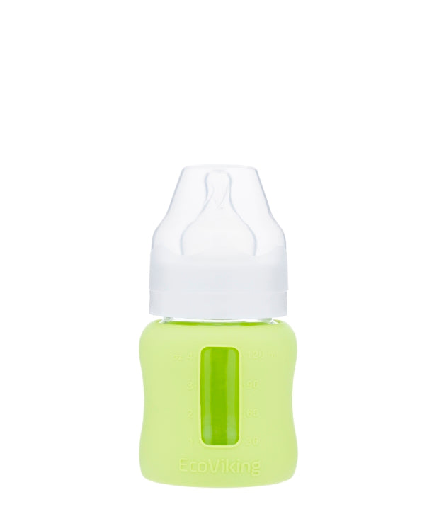 Ecoviking wide neck 120 ml - Grønn tåteflaske